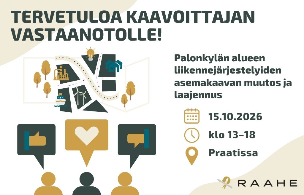 Kaavoittajan vastaanoton mainoskuva.