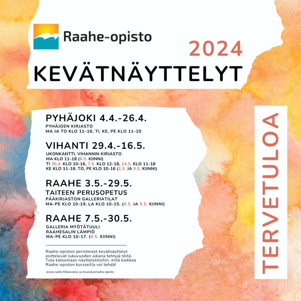 Raahe-opiston värikäs kevätnäyttelyesite