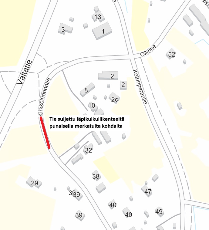 Työmaa-alueesta kartta.