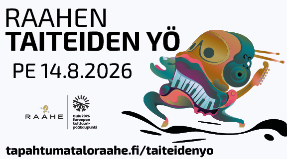 Raahen Taiteiden yötä vietetään perjantaina 14.8.2026