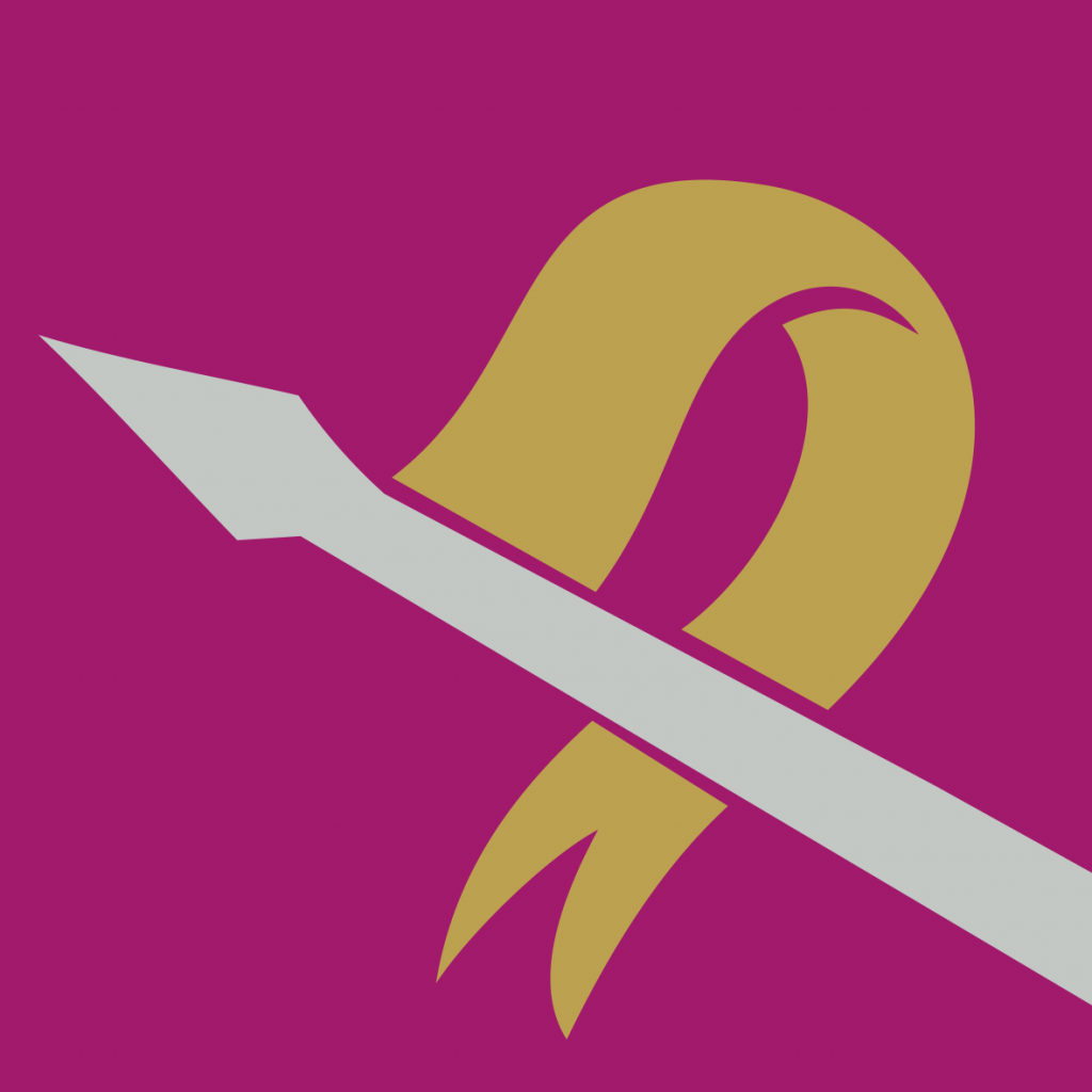 Kuva: WTF Design. Raahen brändi-ilmeen mukainen peitsi purppuralla taustalla.