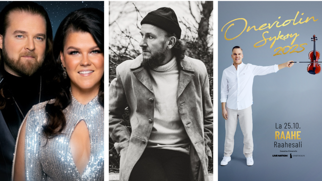 Raahesalin syyskausi 2025 tuo lavalle viihteen ja musiikin huippunimet Teemu Roivainen, Saara Aalto, Samuli Putro, Oneviolin