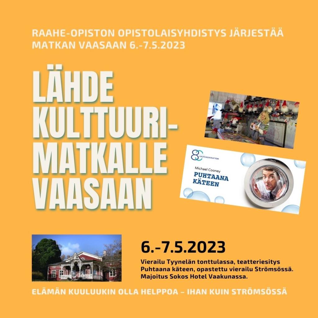 Mainoskuva kulttuurimatkasta Kuvassa mainos kulttuurimatkasta