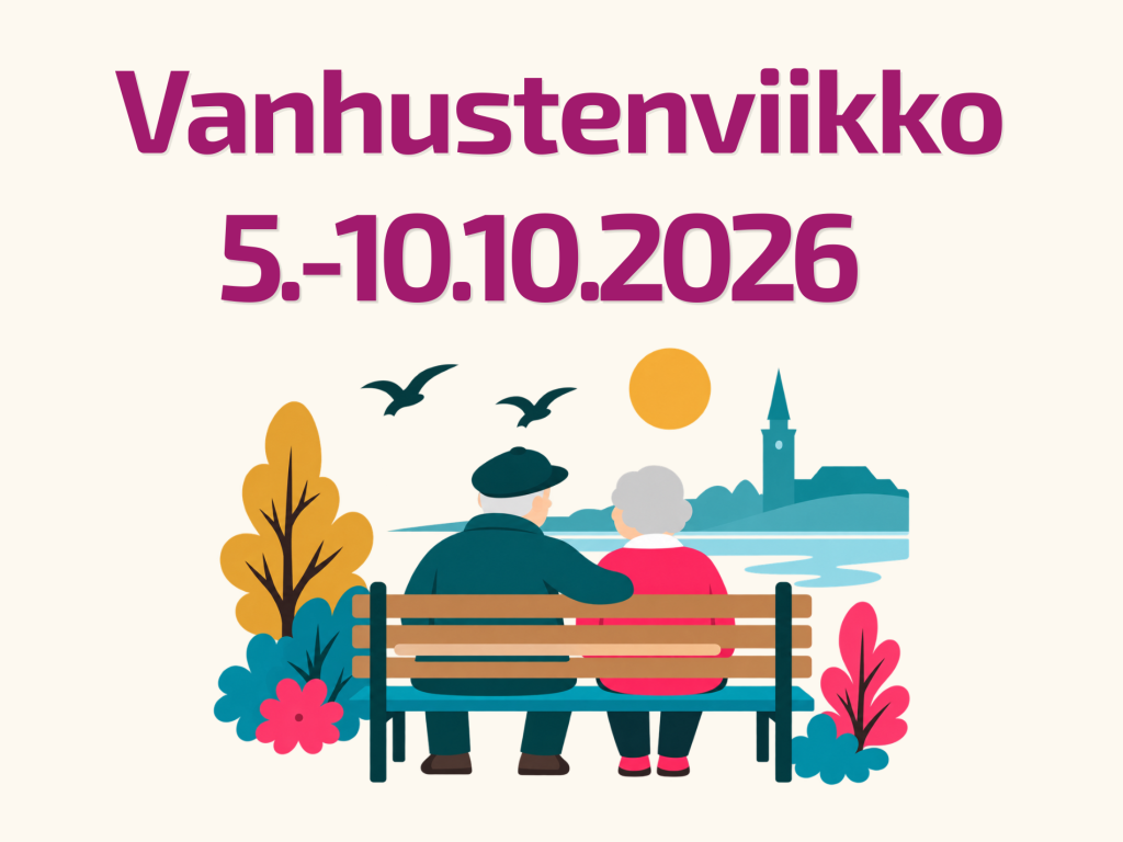 Grafiikka, jossa teksti Vanhustenviikko 5-10.10.2026