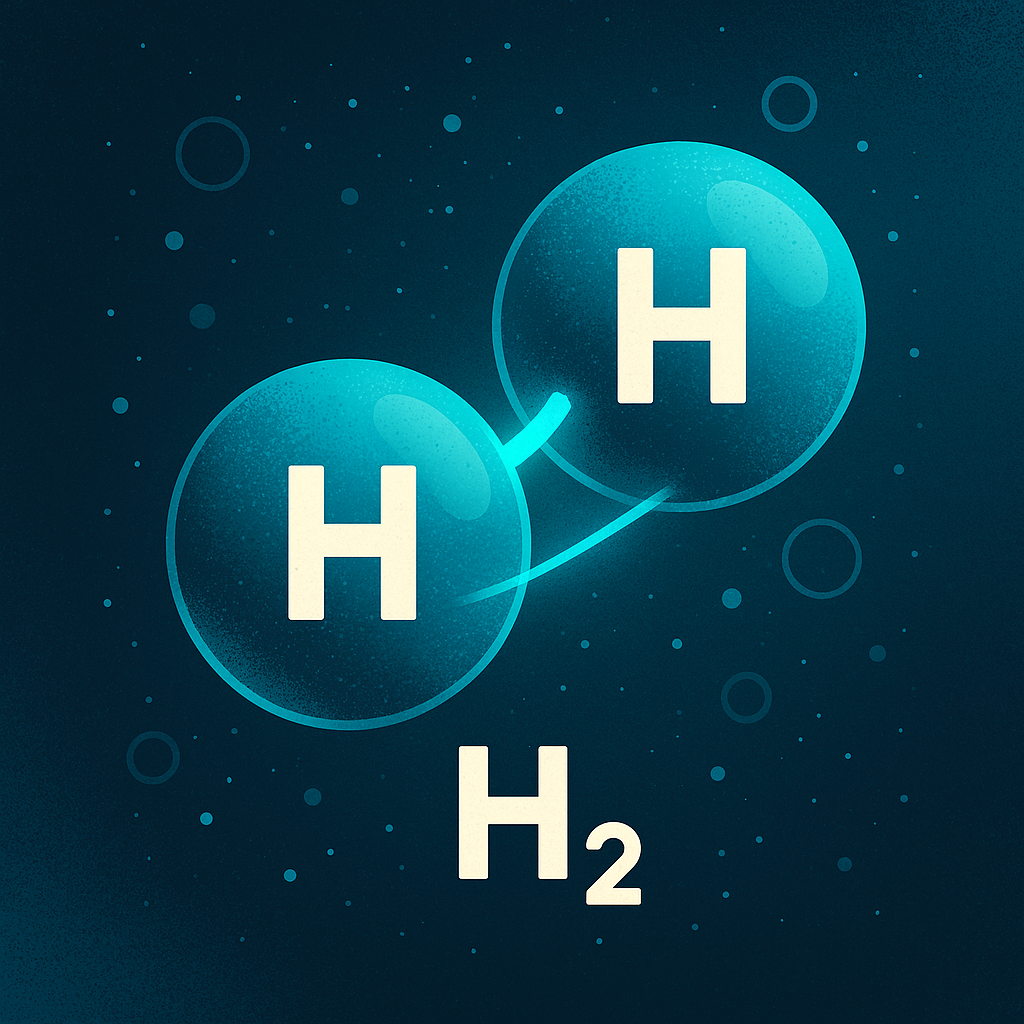 Graafinen kuva vetymolekyylistä