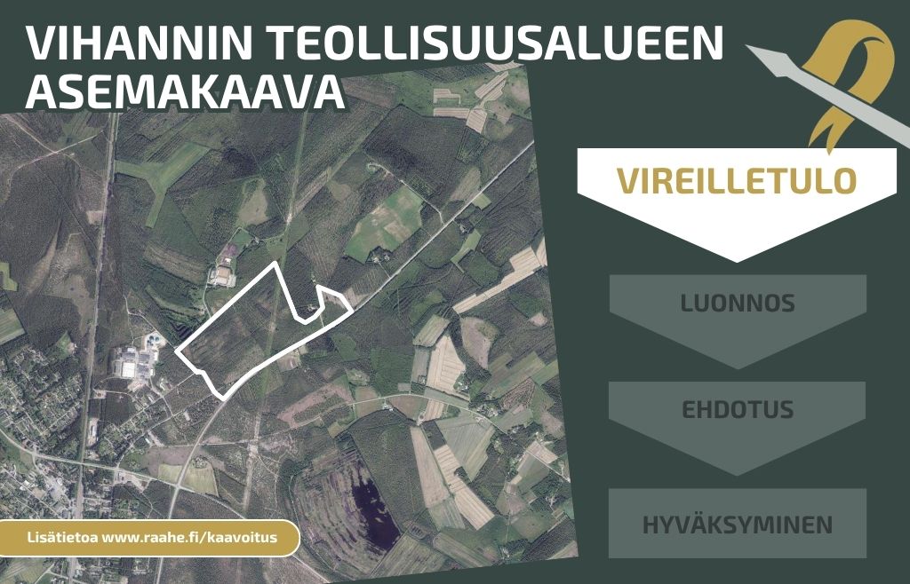 Kaavarajaus ilmakuvassa.