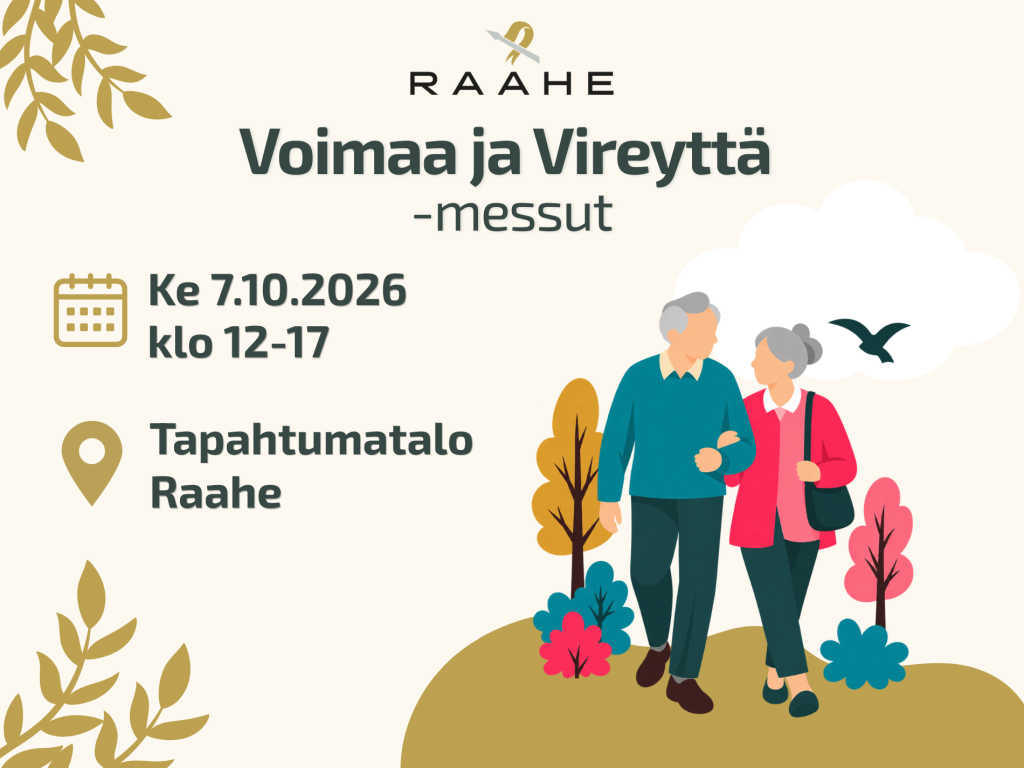 Graafinen kuva Voimaa ja vireyttä -messuista.