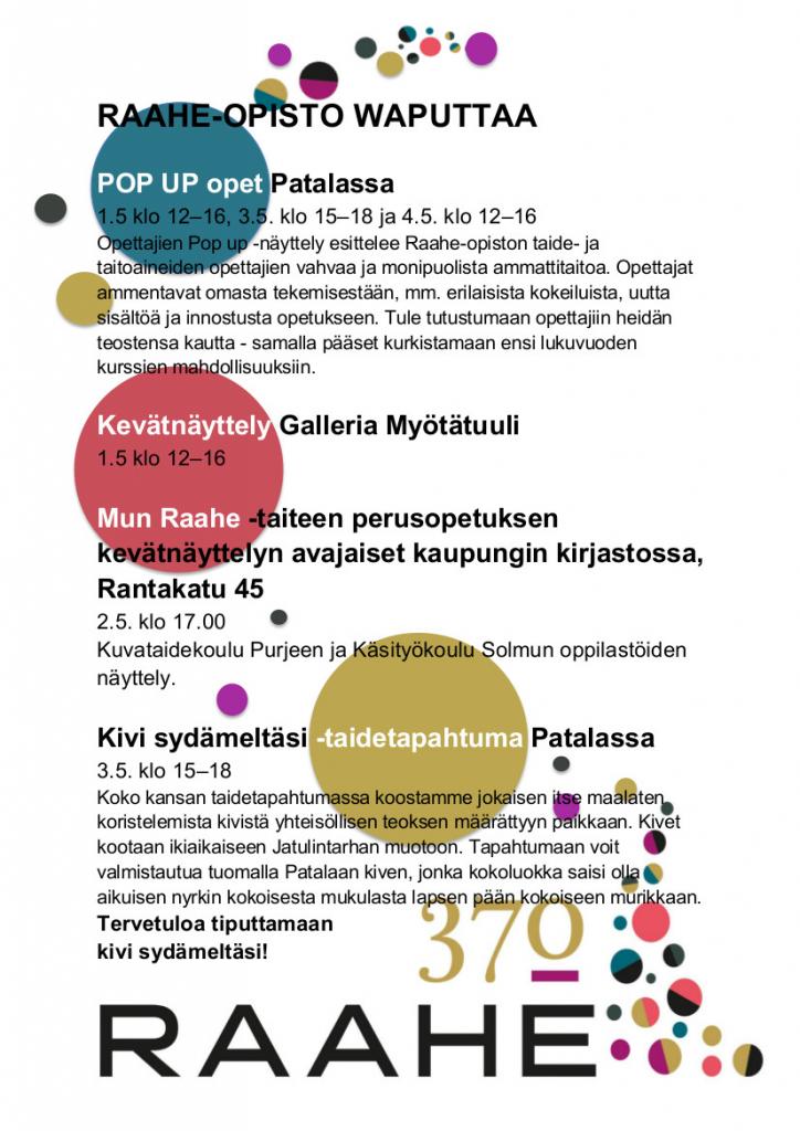 Raahe-opiston Waputtaa viikon tapahtumaesite Raahe-opiston Waputtaa viikon tapahtumaesite