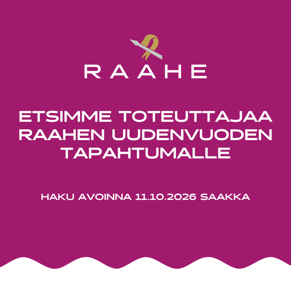 Etsimme toteuttajaa Raahen uudenvuoden tapahtumalle.