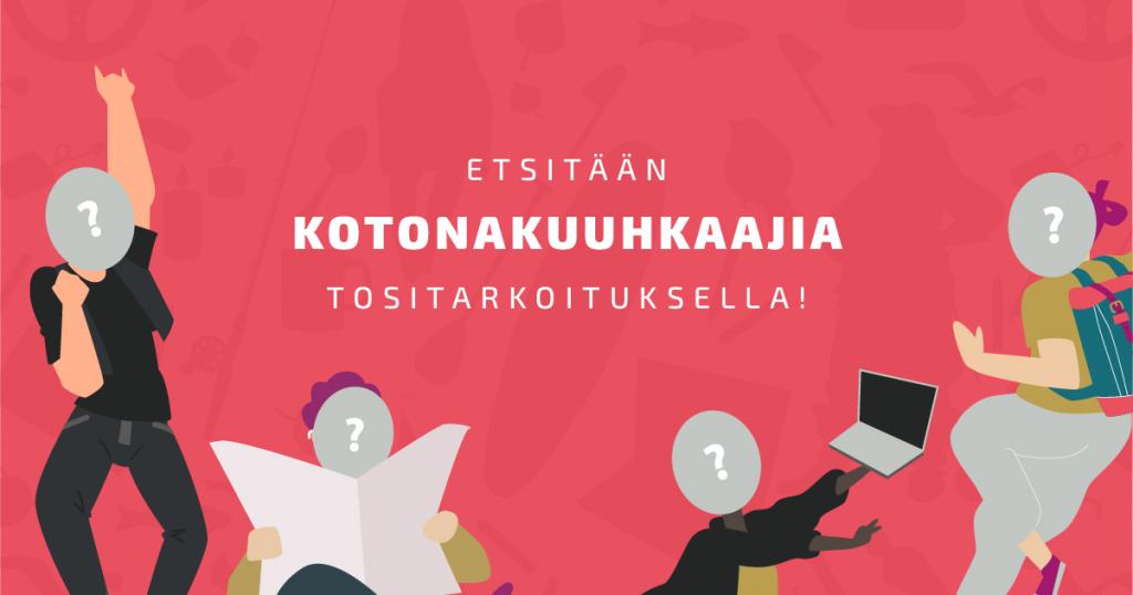 Kuva: WTF Design Oy. Kotonakuuhkaaja-kampanjan rekrymainos.