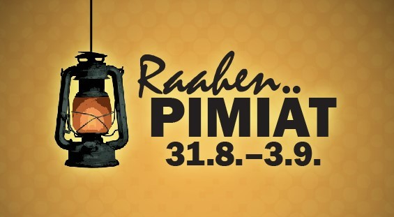 Raahen Pimiät -tapahtuman mainos.