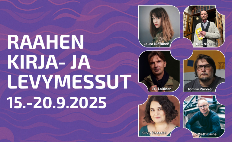 Raahen kirja- ja levymessut 15.-20.9.2025 Raahen kirja- ja levymessut 15.-20.9.2025