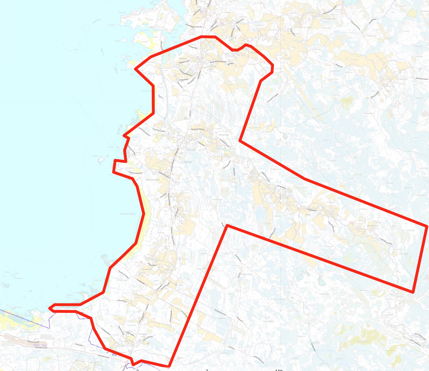 Tarkempi kartta on Raahen Veden sivulla. Kartta työmaa-alueesta.