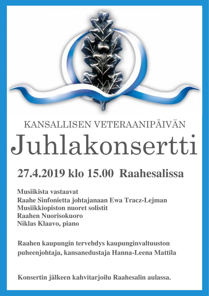 Raahen musiikkiopisto Konsertin juliste