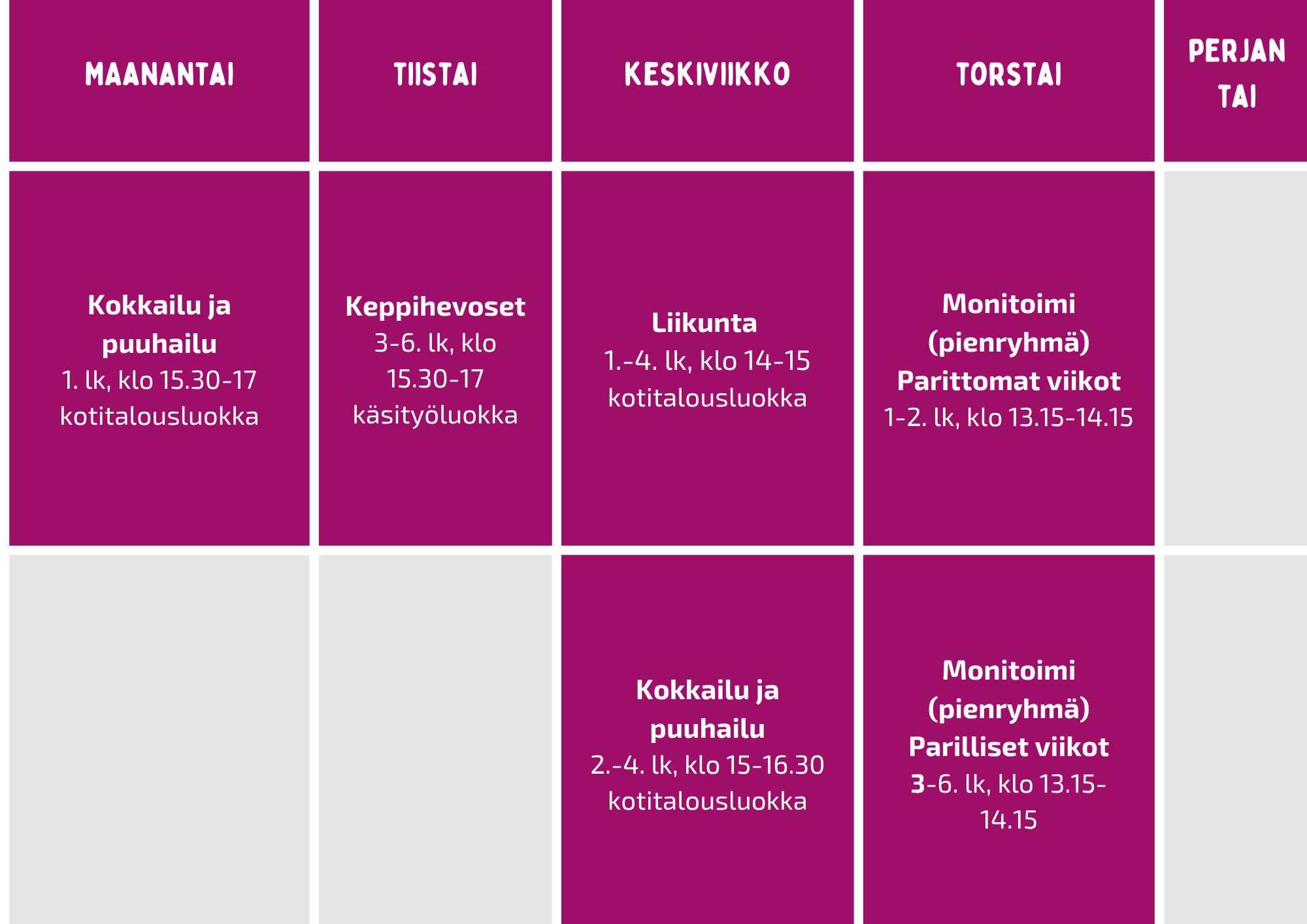 Antinkankaan koulun lukkari