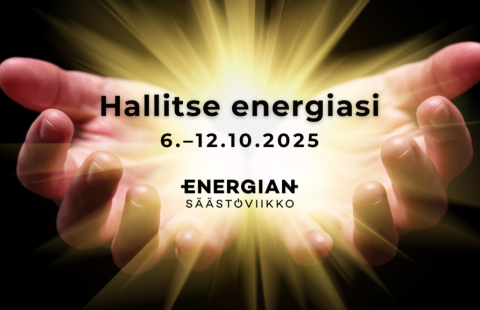 Energiansäästöviikon ajankohta ja teema. Energiansäästöviikko 6.-12.10. - teemana on "Hallitse energiasi"