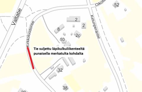 Työmaa-alueesta kartta.