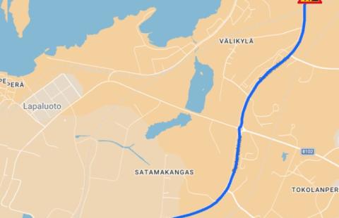 Kartta työmaa-alueesta.
