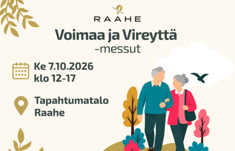 Graafinen kuva Voimaa ja vireyttä -messuista.