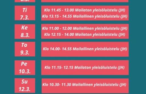 Hiihtolomalla tapahtuu. Sama teksti kuin tekstikentässä.