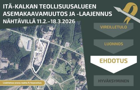 Asemakaavarajaus ilmakuvassa.