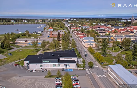 Näkymä Tornitalon livekamerasta Rantakadulle.