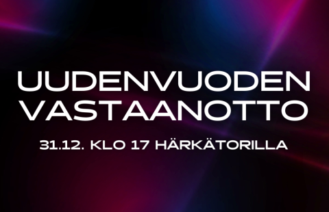 Uudenvuoden vastaanotto Härkätorilla.