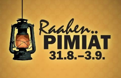 Raahen Pimiät -tapahtuman mainos.