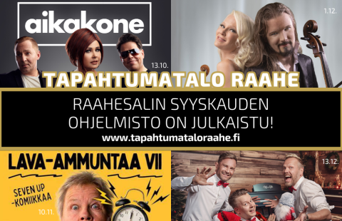 Kuvassa Raahesalissa esiintyviä artisteja.
