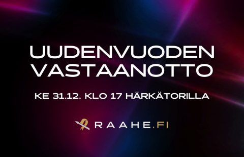 Uudenvuoden vastaanotto ke 31.12.2025 klo 17 Härkätorilla.