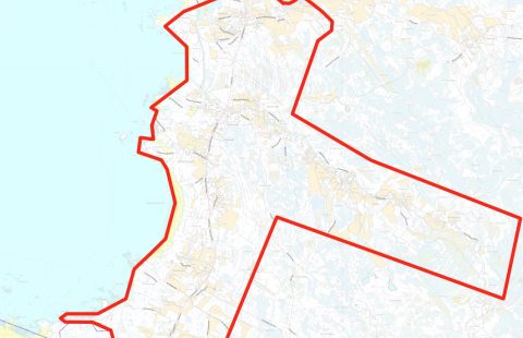 Kartta veden keittokehoituksen alueesta.