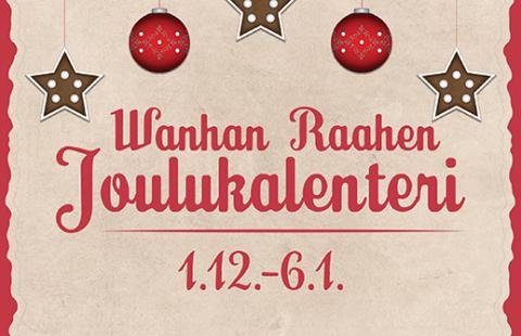 Wanhan Raahen joulukalenterin mainoskuva.