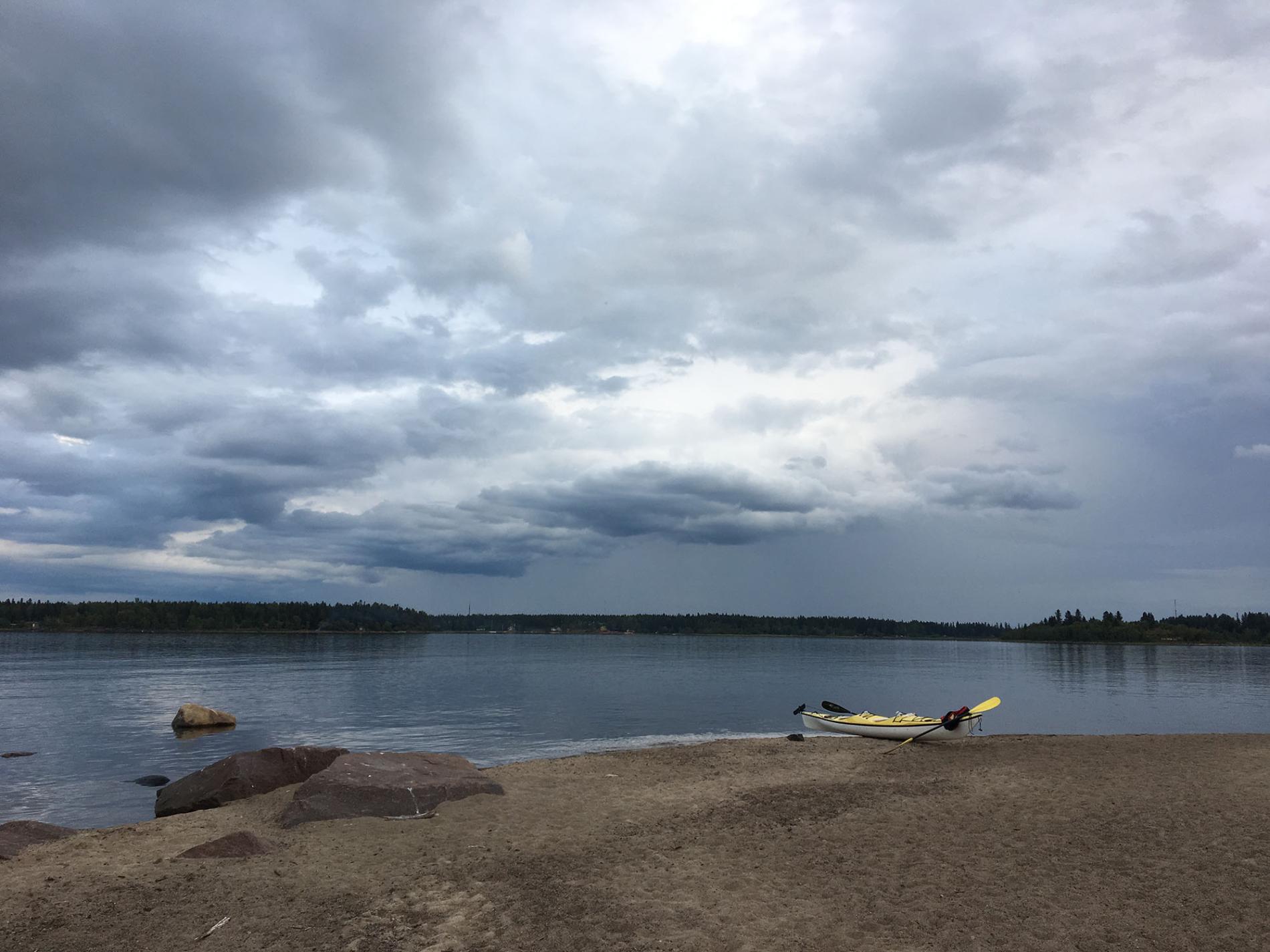 Suppilauta Konikarin hiekkarannalla.